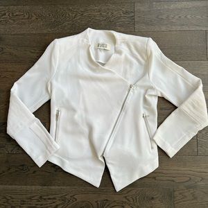 CLOSEOUT! BB Dakota White Stretch Moto Jacket